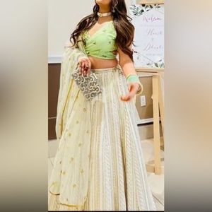 Mint Cream Lengha